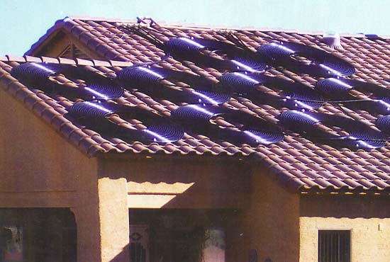 Tile Roof Solar Pool Heating Installation